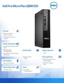 Dell Komputer Dell Pro Micro Plus QBM1250 W11Pro U7 265/16GB/512GB CL35/Integrated/WLAN + BT/Wireless Kb & Mouse/3YPS