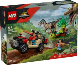 LEGO Klocki Jurassic World 76972 Ucieczka terenówką przed raptorem