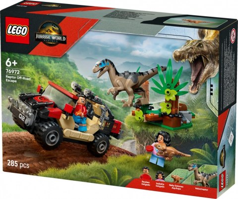 LEGO Klocki Jurassic World 76972 Ucieczka terenówką przed raptorem
