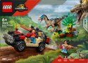 LEGO Klocki Jurassic World 76972 Ucieczka terenówką przed raptorem
