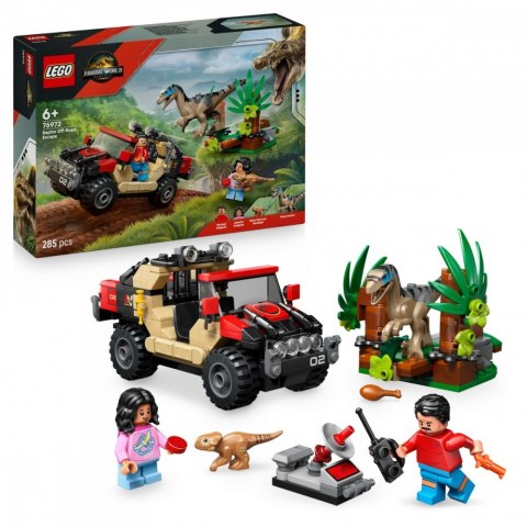 LEGO Klocki Jurassic World 76972 Ucieczka terenówką przed raptorem