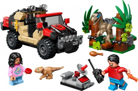 LEGO Klocki Jurassic World 76972 Ucieczka terenówką przed raptorem