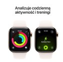 Apple Watch Series 11 GPS + Cellular koperta 42 mm z tytanu w kolorze złotym, pasek sportowy w kolorze łagodnego różu - rozmiar S/M