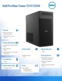 Dell Komputer Dell Pro Max Tower T2 FCT2250 Win11Pro U7 265/32GB/1TB/NVIDIA RTX A1000 8GB/No Wifi/Wireless Kb & Mouse/500W/vPro/3Y Pr