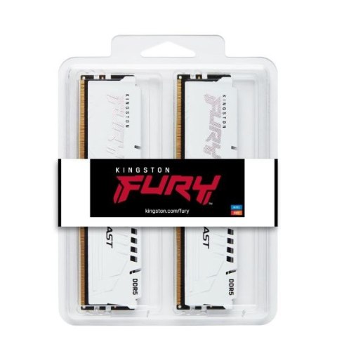 Kingston Pamięć DDR5 Fury Beast 32GB(2*16GB)/6000 CL30 EXPO biała