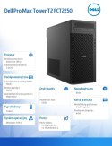 Dell Komputer Dell Pro Max Tower T2 FCT2250 Win11Pro U7 265/16GB/512GB/Integrated/No Wifi/Wireless Kb & Mouse/vPro/3Y ProSupport