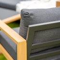 Zestaw Mebli Ogrodowych DUISBURG Sofa Fotel Stolik ANTRACYT / BRĄZOWY