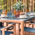 Zestaw Mebli Ogrodowych Jadalnianych DUISBURG dla 8 Osób Stół i 8 Foteli ANTRACYT / BRĄZOWY