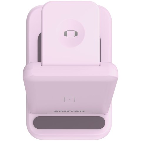 CANYON Ładowarka bezprzewodowa WS-304 15W 3w1 Iced Pink