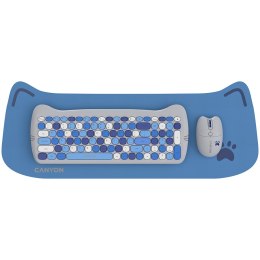 CANYON Zestaw klawiatura i mysz HSET-W6 Z Podkładką Niebieski