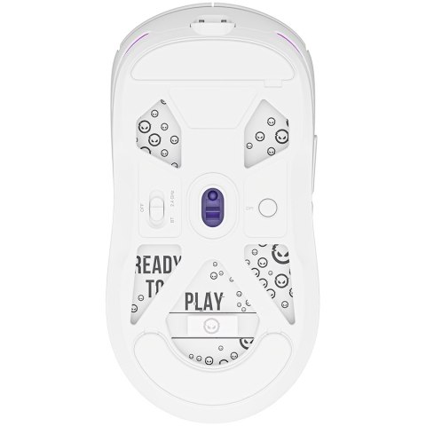 LORGAR Mysz Gamingowa MSA10W, Bezprzewodowa, Biała