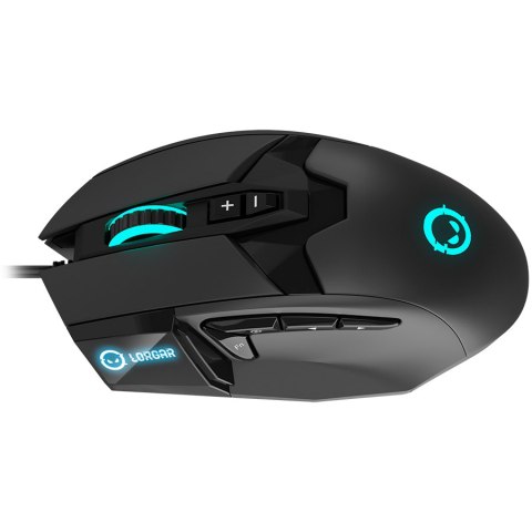 LORGAR Mysz Gamingowa Stricter 579, USB, LED, RGB, Czarna