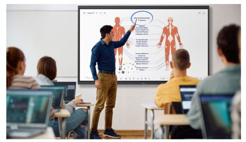 Optoma Monitor interaktywny 65 cali 5653RK 8GB RAM / 64 GB ROM, 2x 18W speaker + 2x 8W subwoofer, 8 mikrofonów, 50-finger mutitouch, ze