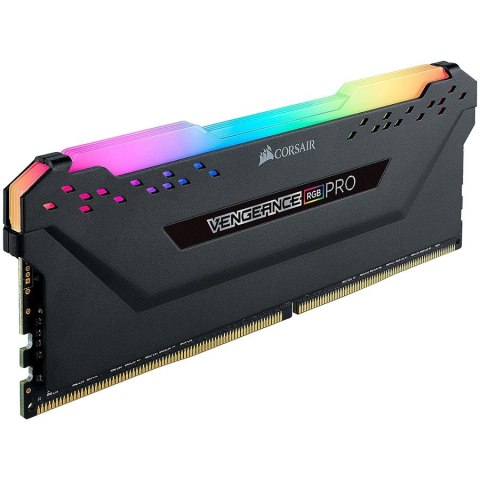CORSAIR DDR4, 3200MHz 64GB 4x16GB DIMM, 16-20-20-38, XMP 2.0, VENGEANCE RGB PRO Black Heatspreader, RGB LED, 1.35V