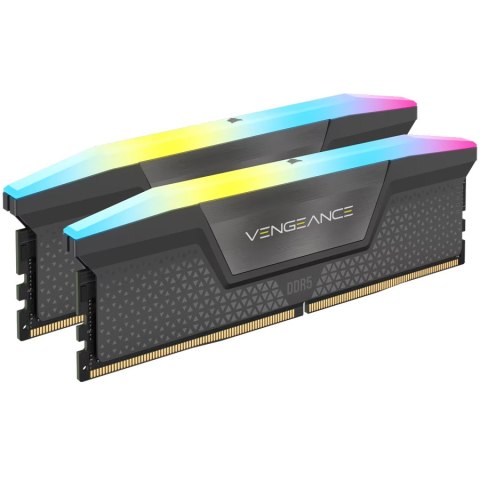 CORSAIR VENGEANCE RGB DDR5 64GB (2 x 32GB) DDR5 5600 CL40-44-44-90 1.25V AMD EXPO & Intel XMP - Gray