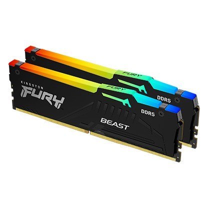 Kingston Pamięć DDR5 Fury Beast RGB 16GB(2*8GB)/6000 CL30 EXPO czarna