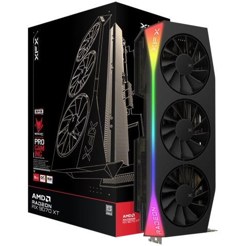 XFX Mercury AMD Radeon RX 9070XT OC with RGB 16GB GDDR6 256-bit HDMI 3x DP