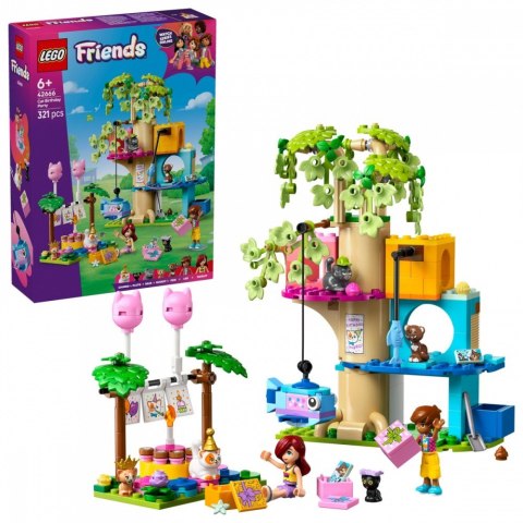 LEGO Klocki Friends 42666 Kocie przyjęcie urodzinowe i domek na drzewie