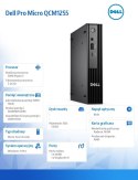 Dell Komputer Dell Pro Micro QCM1255 W11Pro Ryzen 5 Pro 8500GE/1x16GB/512GB CL35/Integrated/WLAN + BT/Kb/65W/TPM/3YPS