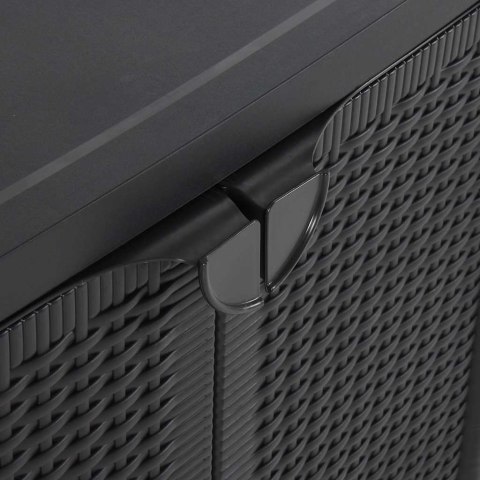 VidaXL Záhradná úložná skrinka, čierna 65x45x88 cm, PP ratan