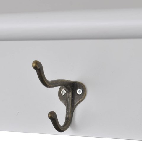 VidaXL Drevená kuchynská nástenná skrinka, sklenené dvierka, biela