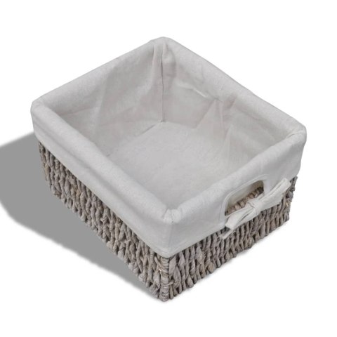 VidaXL Drevená skrinka s 3 prútenými košíkmi naľavo, hnedá