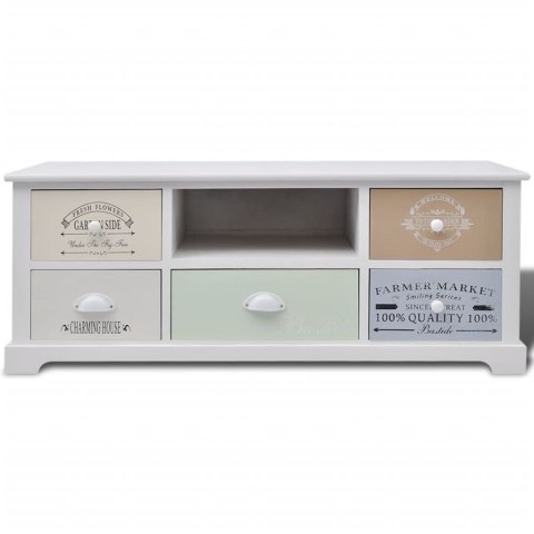 VidaXL Skrinka na TV vo francúzskom štýle, drevená