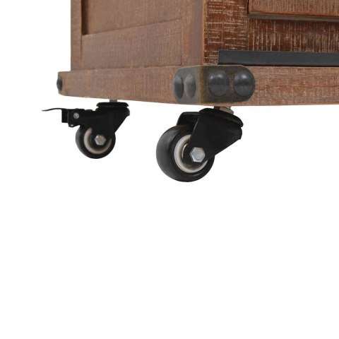 VidaXL Úložná skrinka z masívneho jedľového dreva 64x33,5x75 cm hnedá