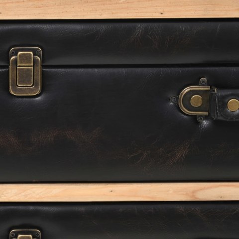 VidaXL Zásuvková skrinka masívne jedľové drevo 80x36x75 cm