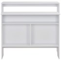 VidaXL Barový stôl s 2 vrchnými doskami biely 130x40x120 cm