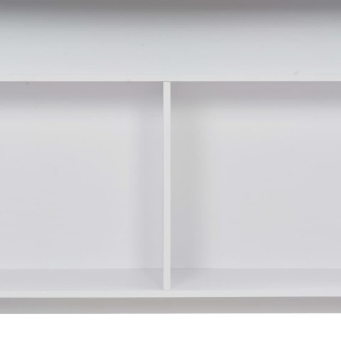 VidaXL Barový stôl s 2 vrchnými doskami biely 130x40x120 cm