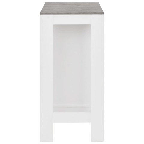 VidaXL Barový stôl s poličkou biely 110x50x103 cm