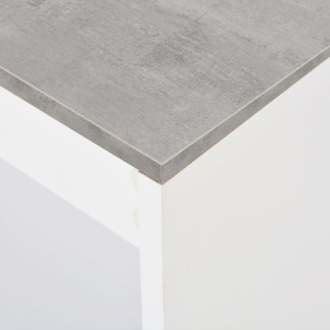 VidaXL Barový stôl s poličkou biely 110x50x103 cm