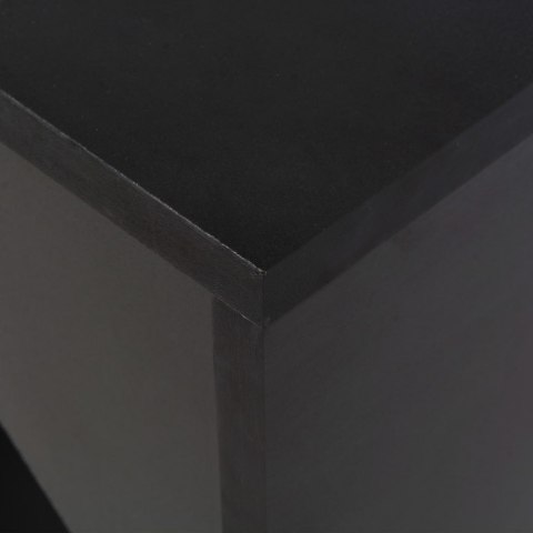 VidaXL Barový stôl s pohyblivou poličkou, čierny 138x39x110 cm