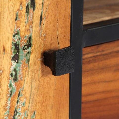 VidaXL TV skrinka 120x30x40 cm, recyklovaný masív a oceľ