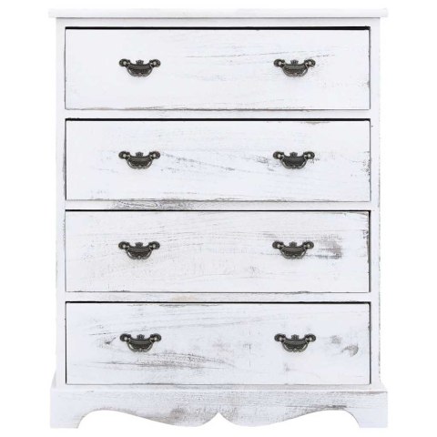 VidaXL Skrinka so zásuvkami, biela 60x30x75 cm, drevo