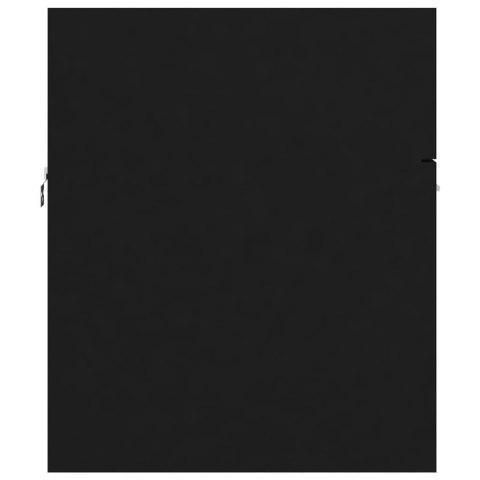 VidaXL Skrinka so vstavaným umývadlom čierna kompozitné drevo