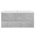 VidaXL Skrinka so vstavaným umývadlom betónová sivá kompozitné drevo