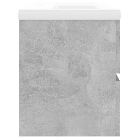 VidaXL Skrinka so vstavaným umývadlom, betónovo sivá, kompozitné drevo