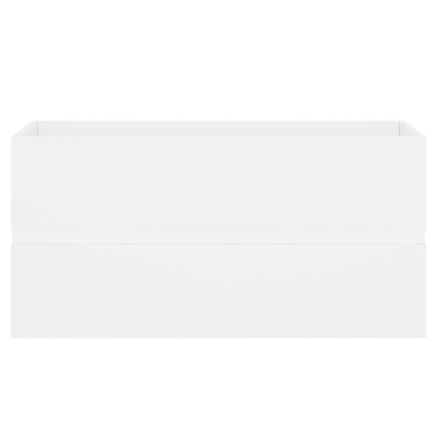 VidaXL Skrinka so vstavaným umývadlom, biela, kompozitné drevo