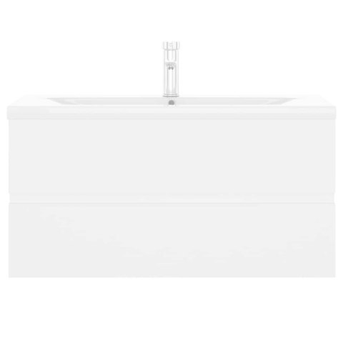 VidaXL Skrinka so vstavaným umývadlom biela kompozitné drevo