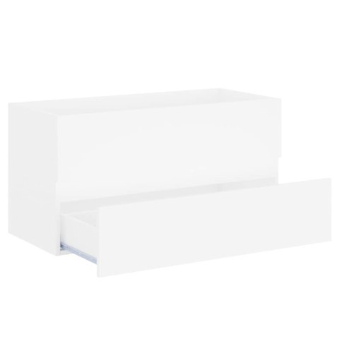 VidaXL Skrinka so vstavaným umývadlom biela kompozitné drevo