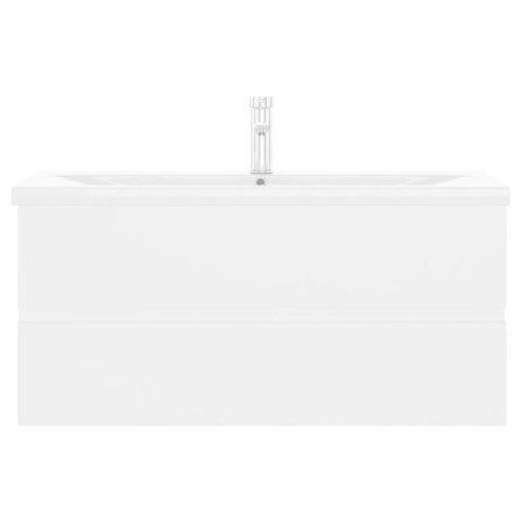 VidaXL Skrinka so vstavaným umývadlom biela kompozitné drevo