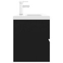 VidaXL Skrinka so vstavaným umývadlom čierna kompozitné drevo