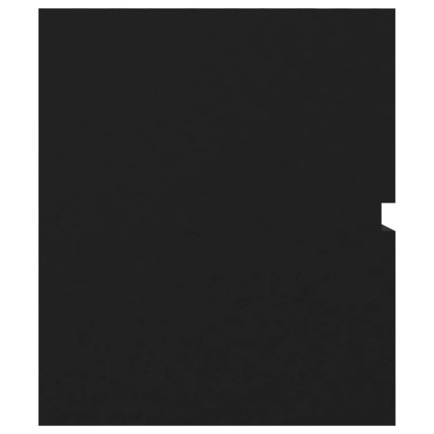 VidaXL Skrinka so vstavaným umývadlom čierna kompozitné drevo