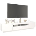 VidaXL TV skrinka s LED svetlami biela 200x35x40 cm