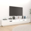 VidaXL TV skrinka s LED svetlami biela 260x35x40 cm