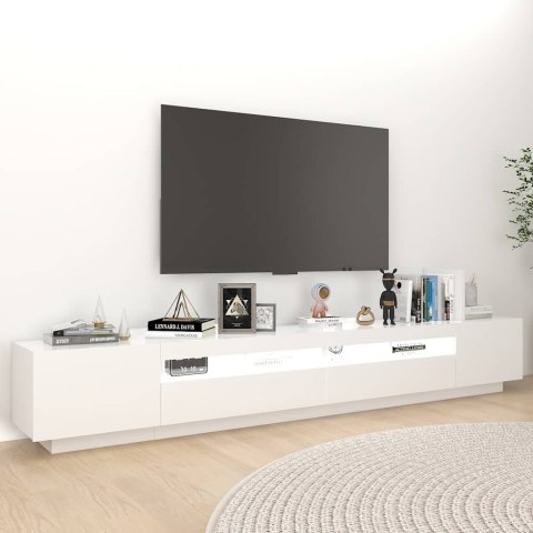 VidaXL TV skrinka s LED svetlami biela 260x35x40 cm