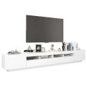 VidaXL TV skrinka s LED svetlami biela 260x35x40 cm