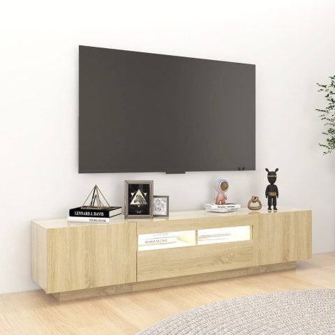 VidaXL TV skrinka s LED svetlami dub sonoma 180x35x40 cm